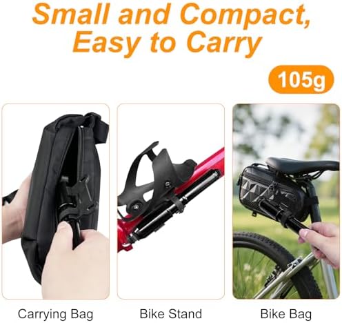 Mini Fahrradpumpe 120 PSI – Tragbare Luftpumpe für Rennrad & Mountainbike, schnelle Reifenaufblasung, inklusive Rahmenha