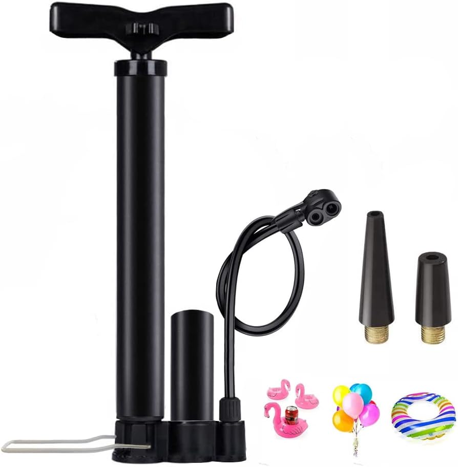 Fahrradpumpe – Standluftpumpe für alle Ventile & Adapter – Ideal für Fahrräder und Sportbälle
