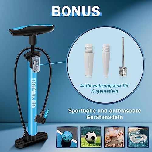 Hochwertige Fahrradpumpe für alle Ventile - Standpumpe für Rennrad, MTB & E-Bike mit 11 Bar Druck!